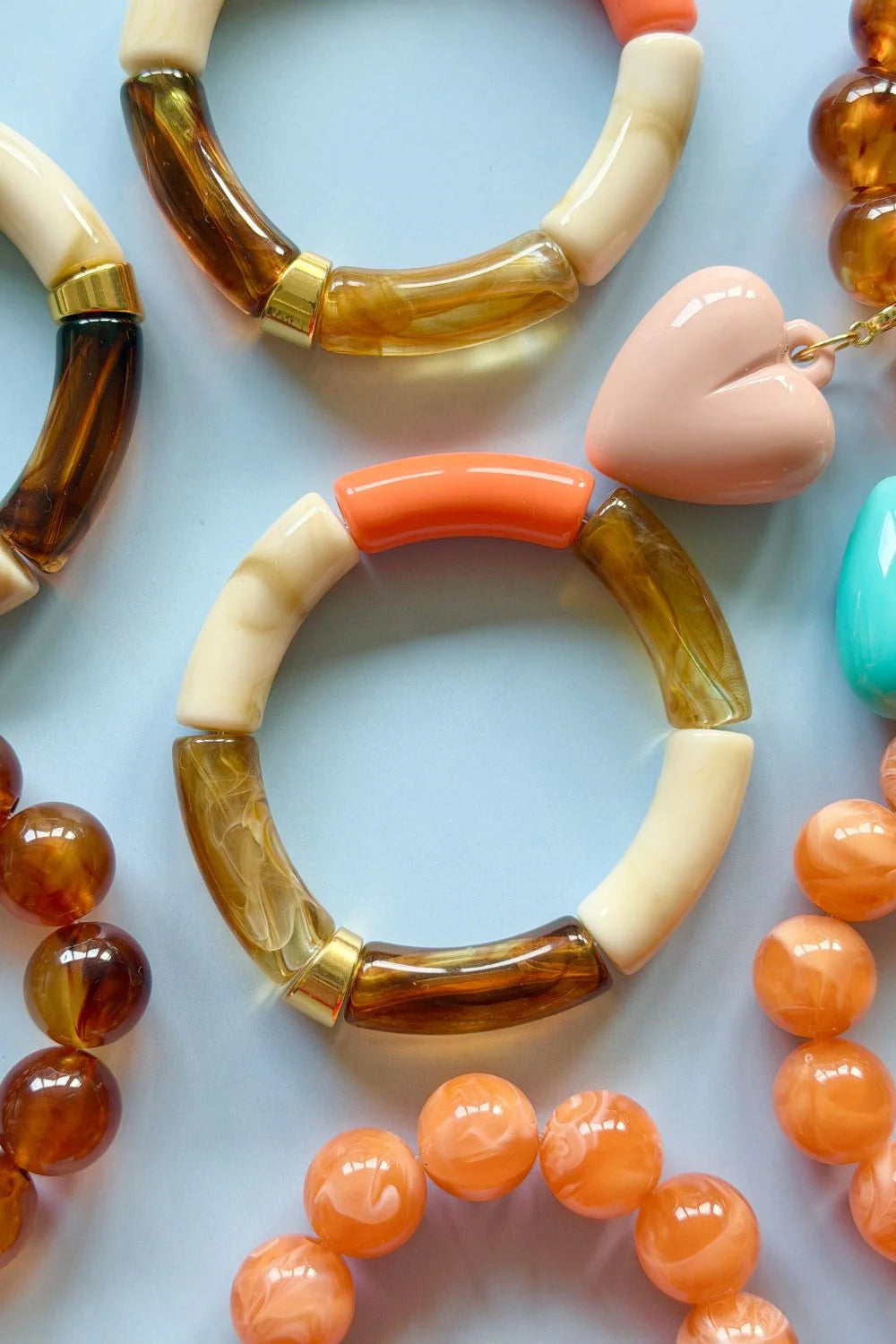 Tube Bracelet - Orange Combo