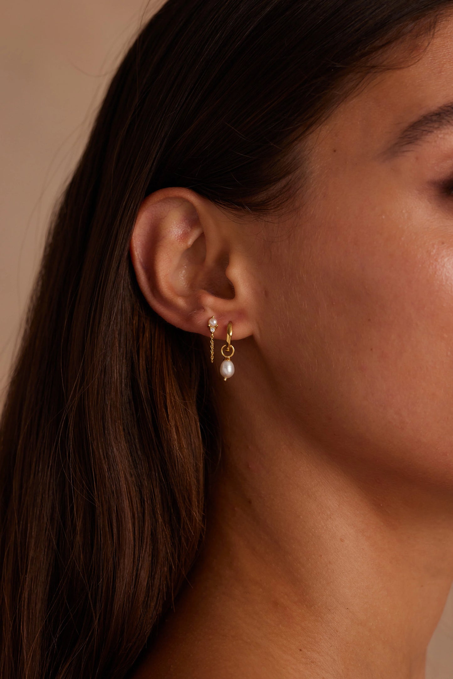 Pearl Gold Earring Charm