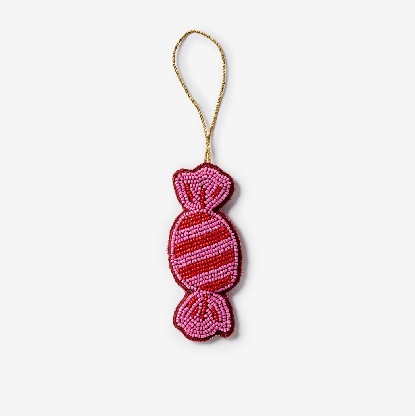 Bon Bon Pink Beaded Christmas Decoration