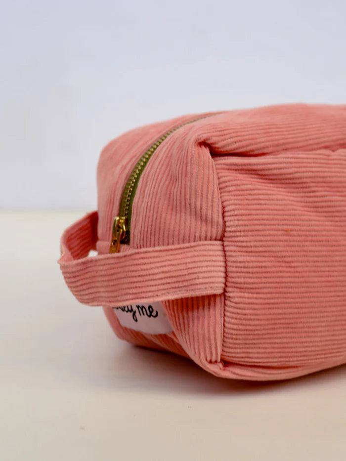 Corduroy Dopp Kit in Peach