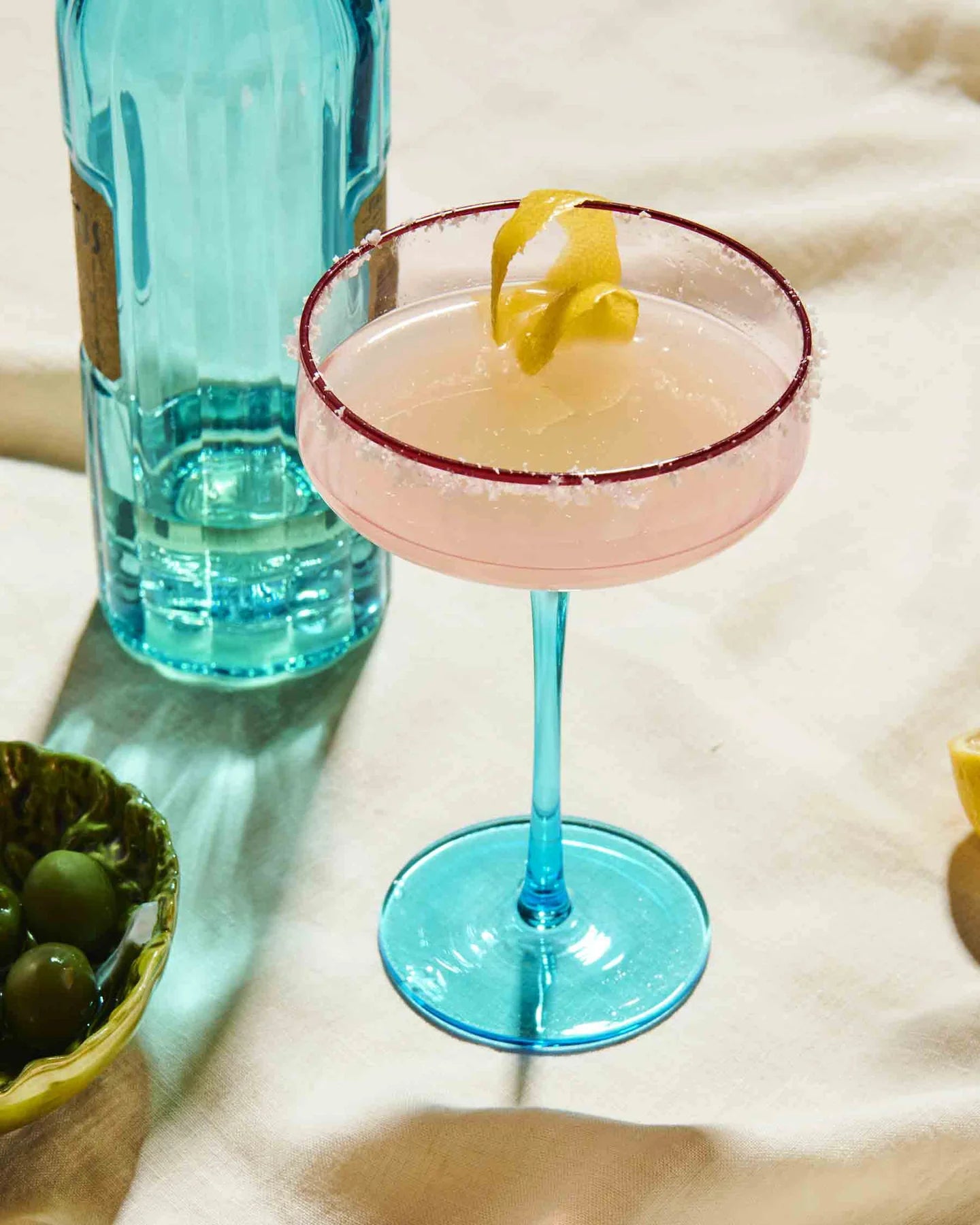 Rose With A Twist Margarita Glass 2P Set One Size