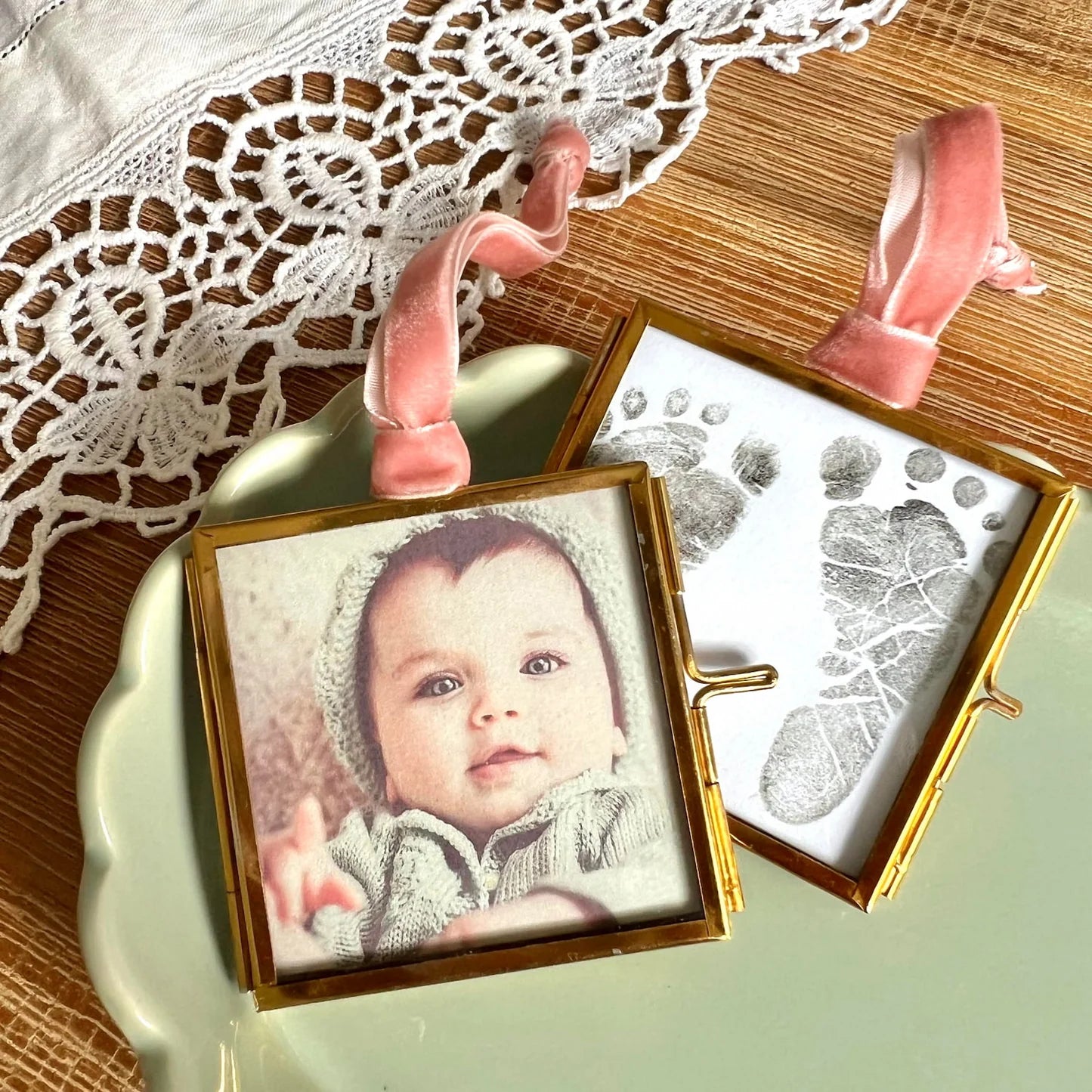 Mini Keepsake Frame - Pink Ribbon