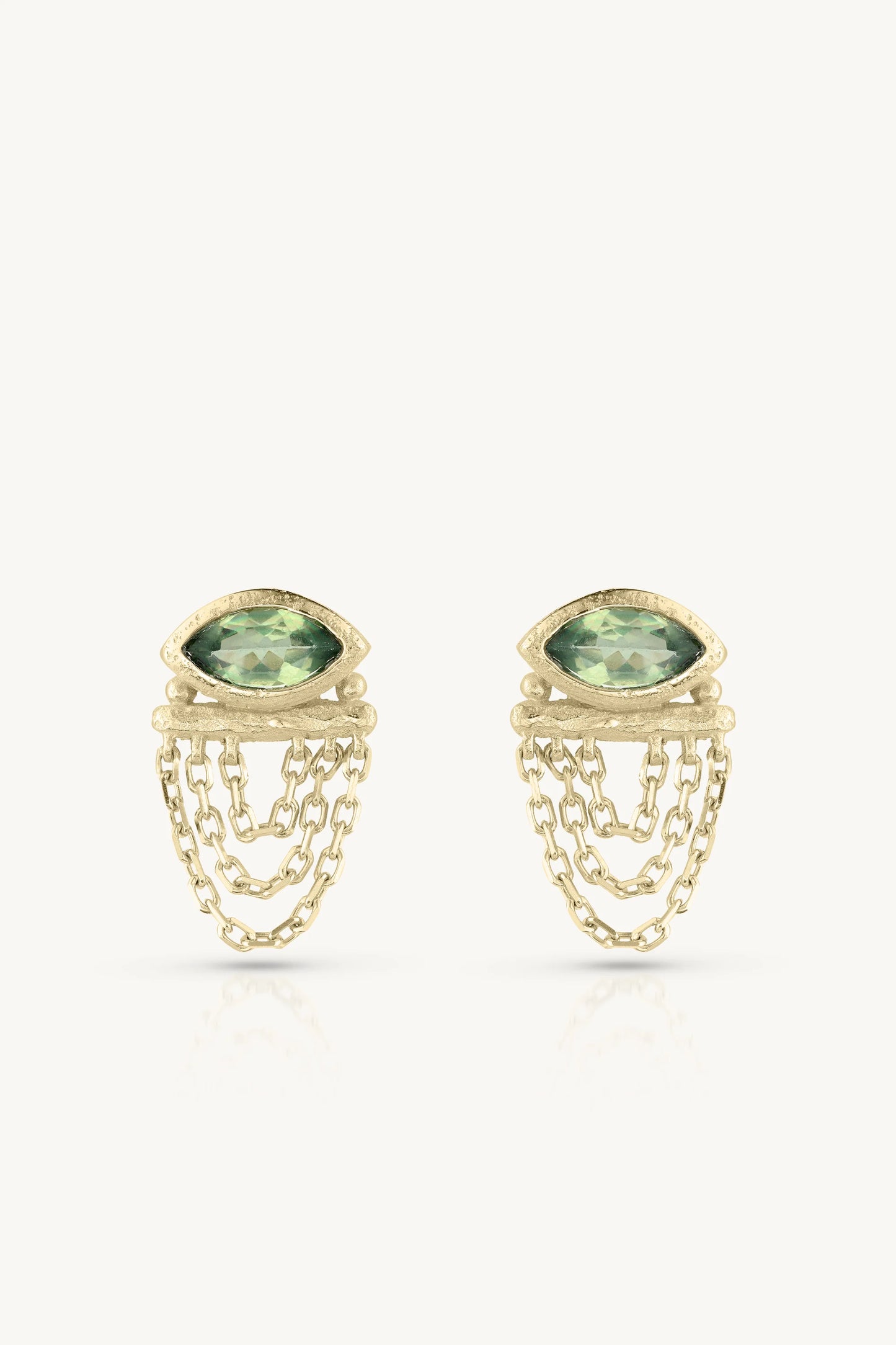 Nyra Apatite Gold Earrings