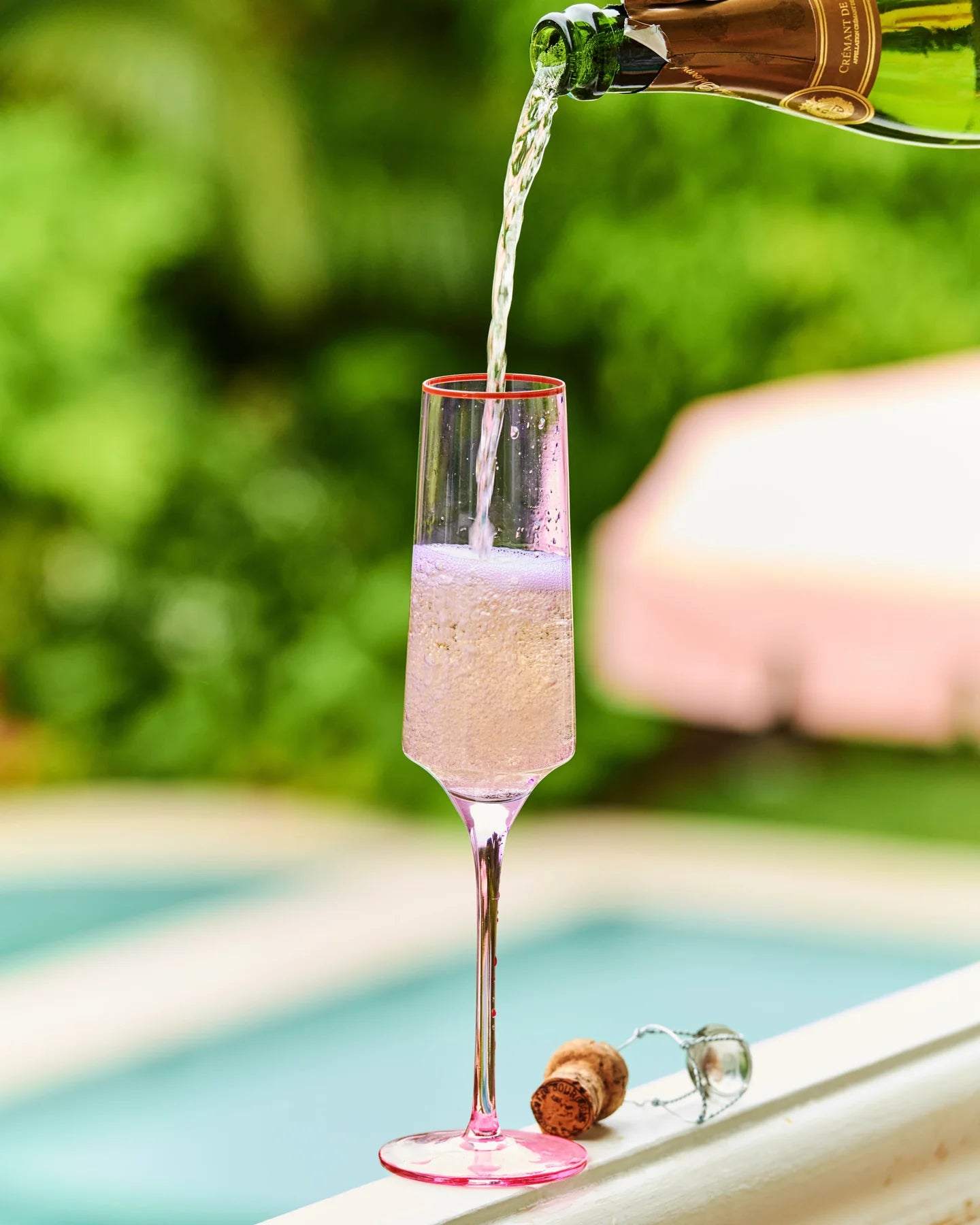 Lilac Colour Block Champagne Glass 2P Set One Size