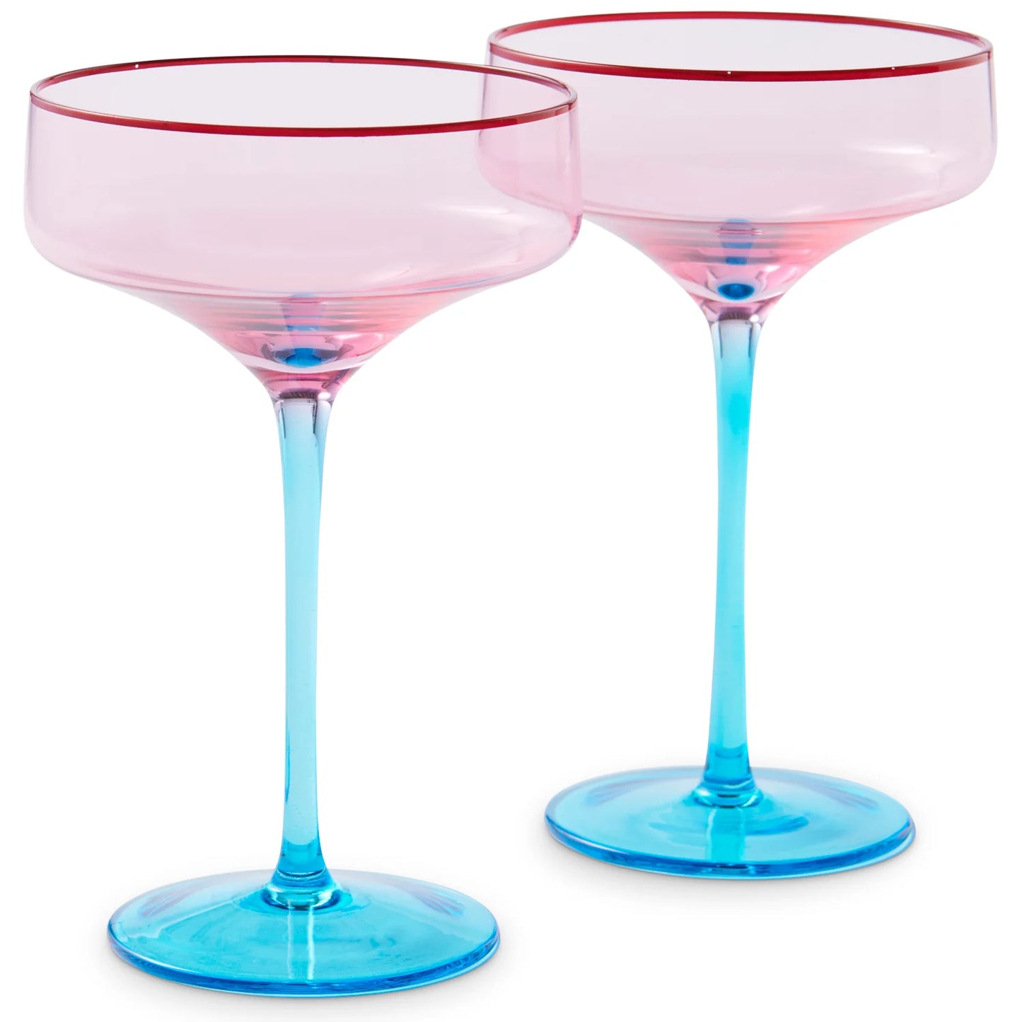 Rose With A Twist Margarita Glass 2P Set One Size