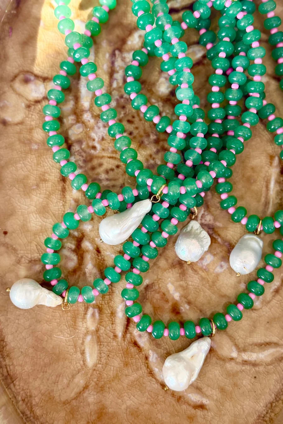 Pistachio Pearl Necklace