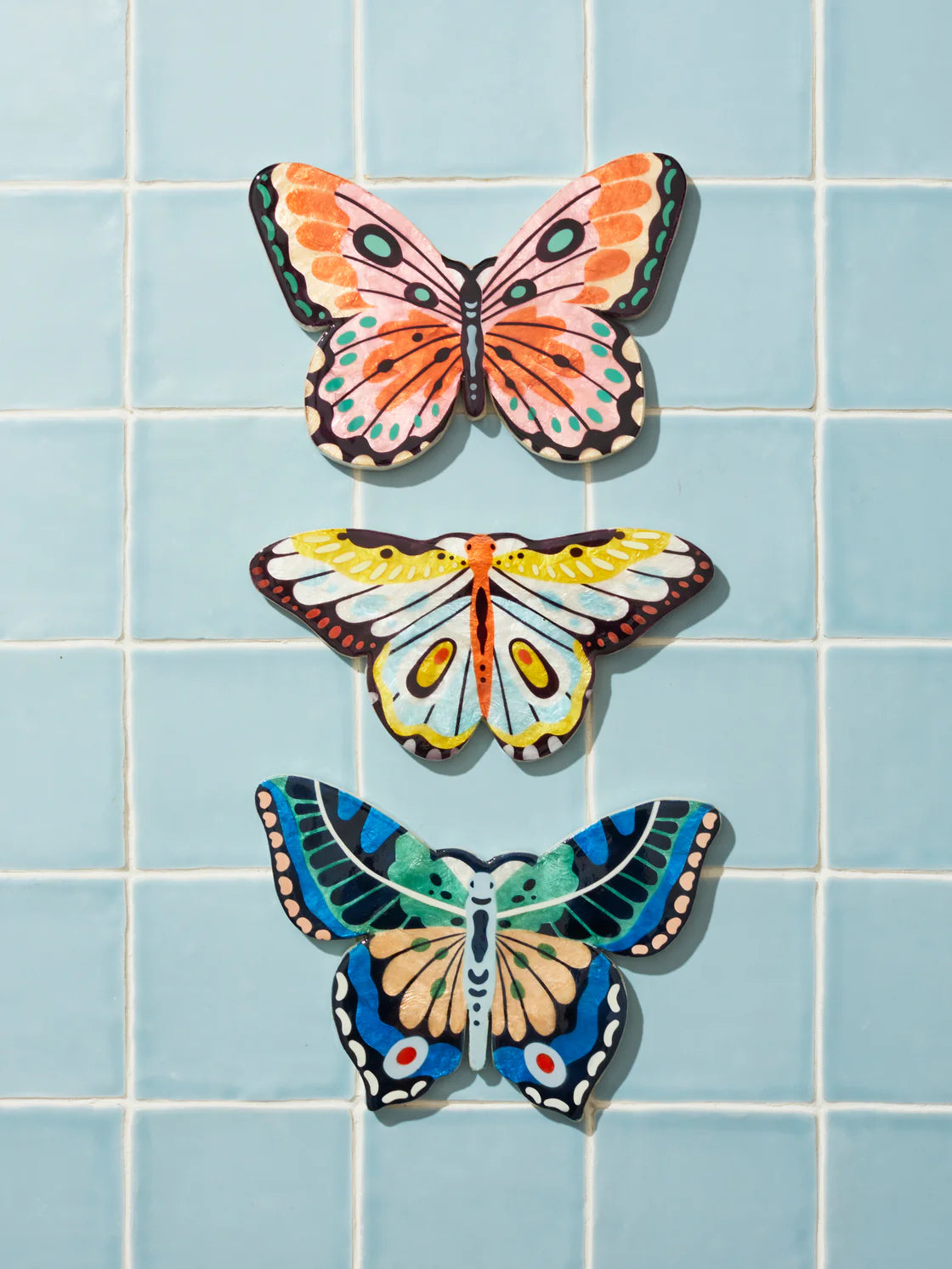 CANOPY BUTTERFLY BLUE GREEN WALL ART