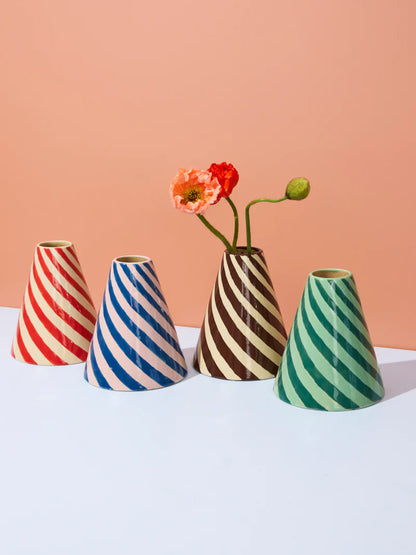 JESTER VASE RASPBERRY SWIRL