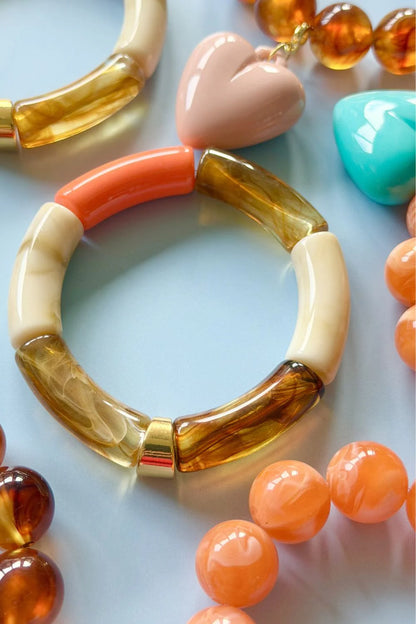 Tube Bracelet - Orange Combo