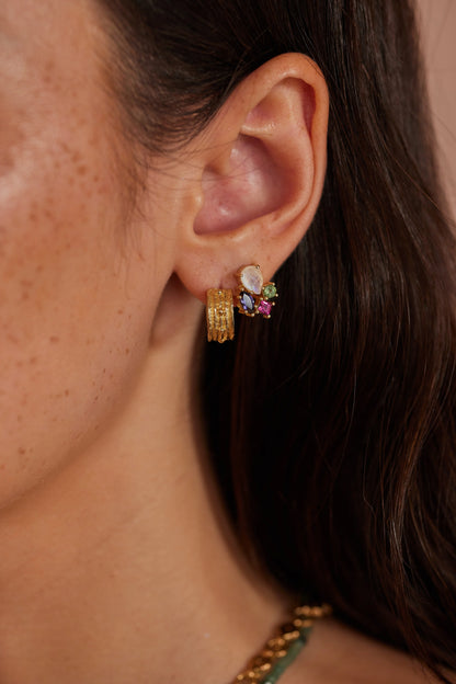 Fleur Gold Studs