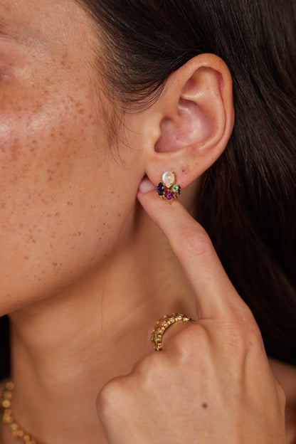 Fleur Gold Studs