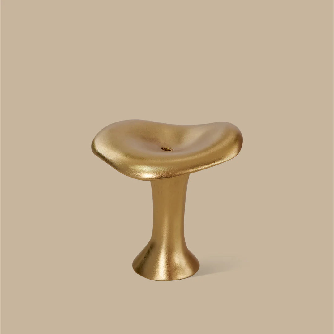 Mushroom Incense Burner - Gold