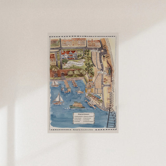 Secret Map Watercolour Poster A3