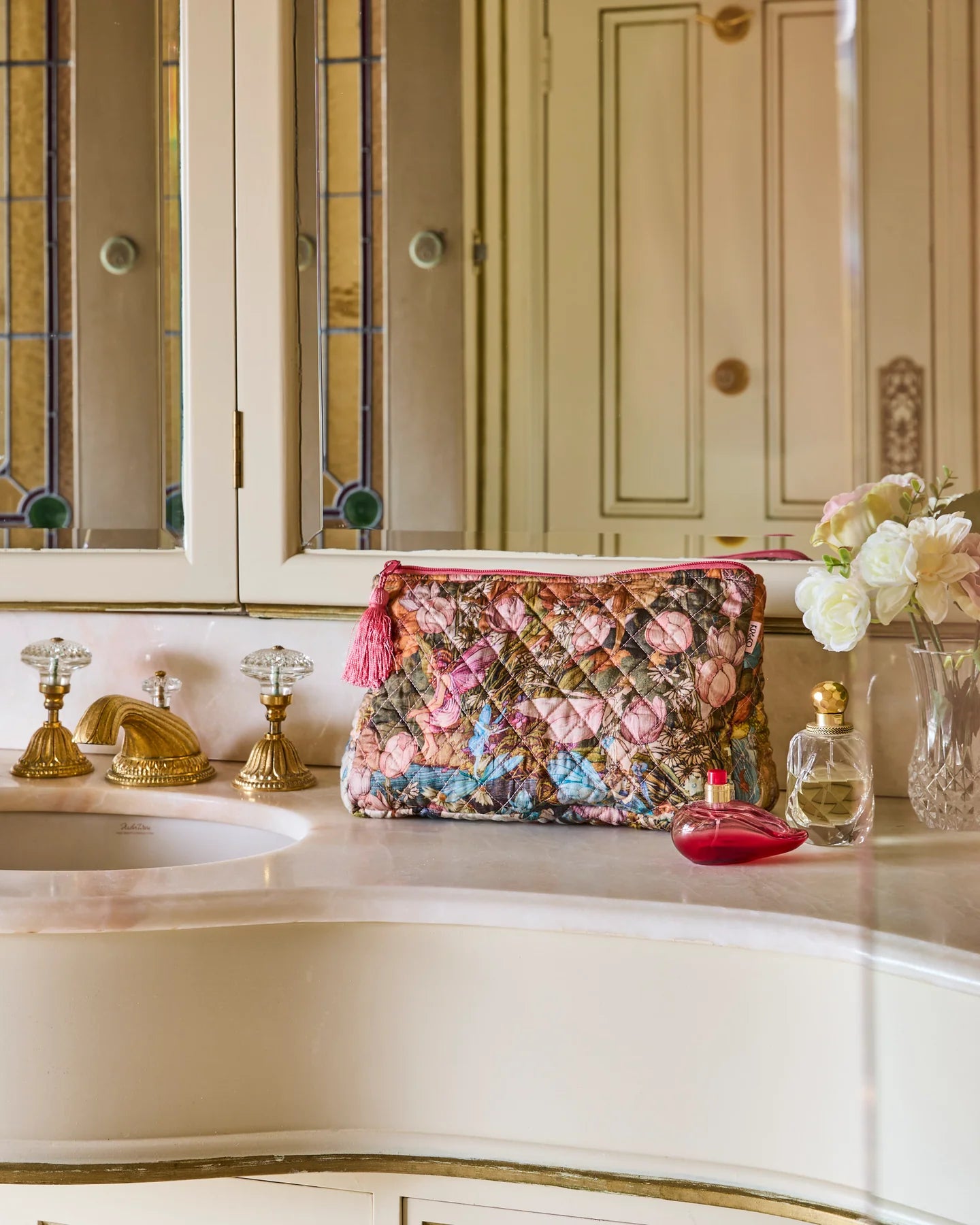 Kip&Co x Fairyland Fairy Garden Quilted Cotton Toiletry Purse One Size