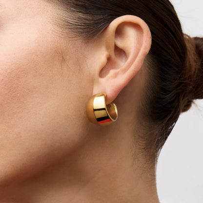 Piper Chunky Hoop Earrings (Gold)