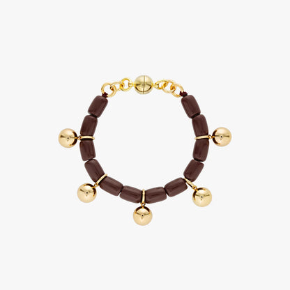 Resin Bracelet - Burgundy/Gold