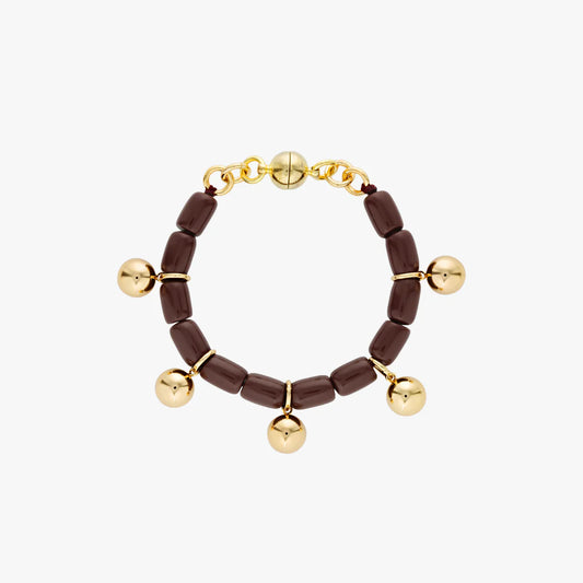 Resin Bracelet - Burgundy/Gold