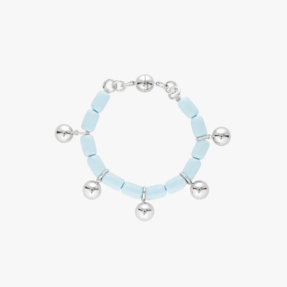 Resin Bracelet - Sky Blue/Silver