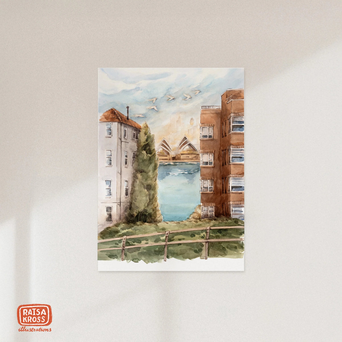 Sydney Opera House from Beulah Street - A4 Fine Art Print by Raisa Kross