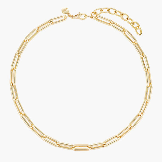 Brooke Paperclip Necklace - Gold