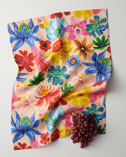 Wild Flowers In Bloom Tea Towel One Size