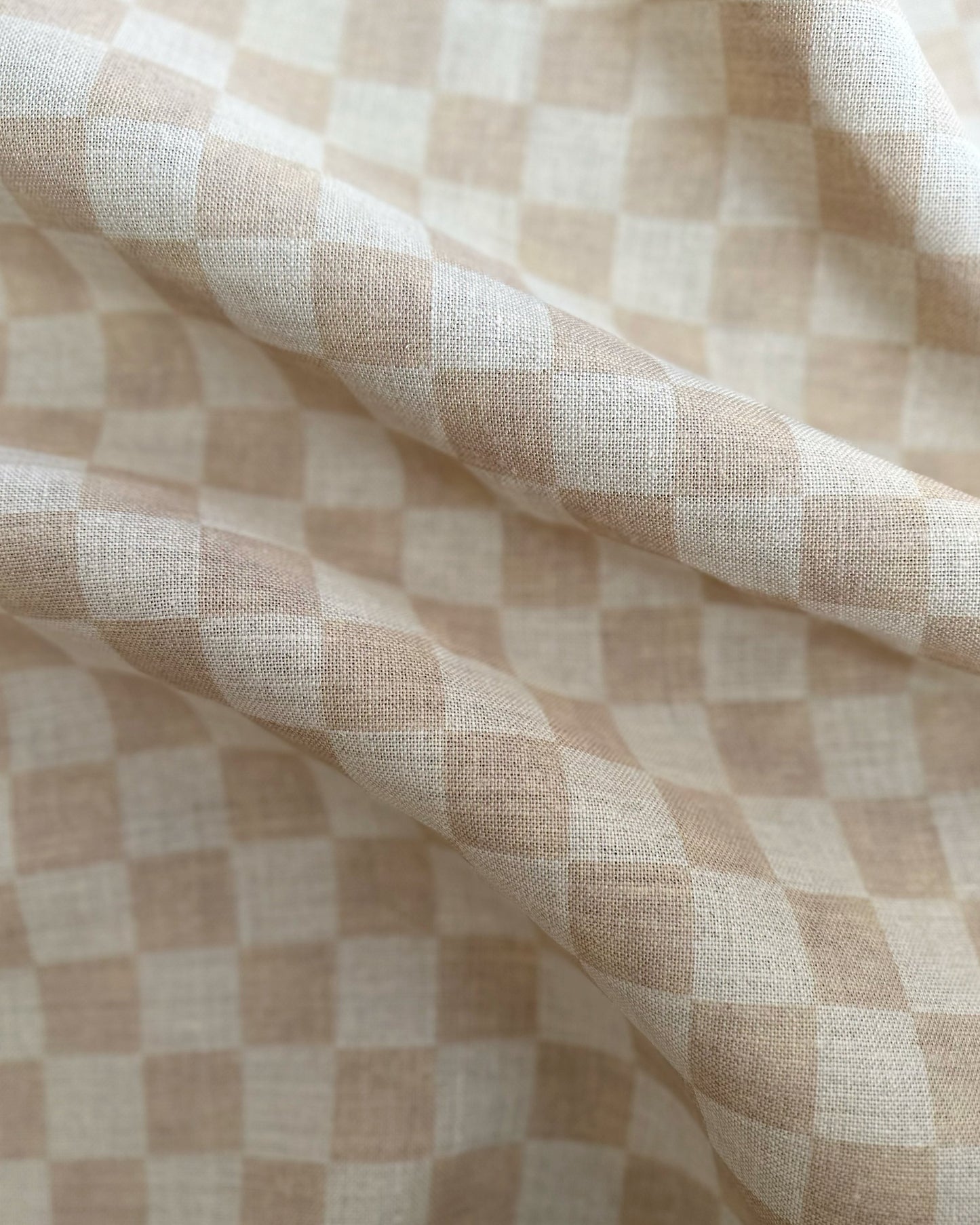 Cream Checkered Cushion