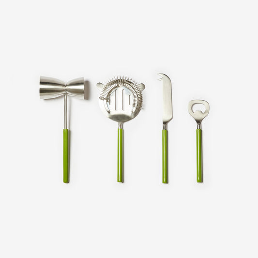 Enamel Sage Cocktail Set (set of 4)