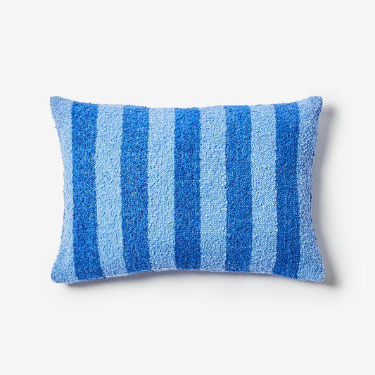 Boucle Stripe Blue Cushion