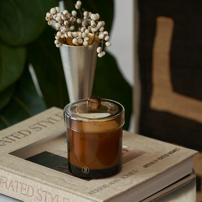 Glass Candle Lid - Tiger Eye