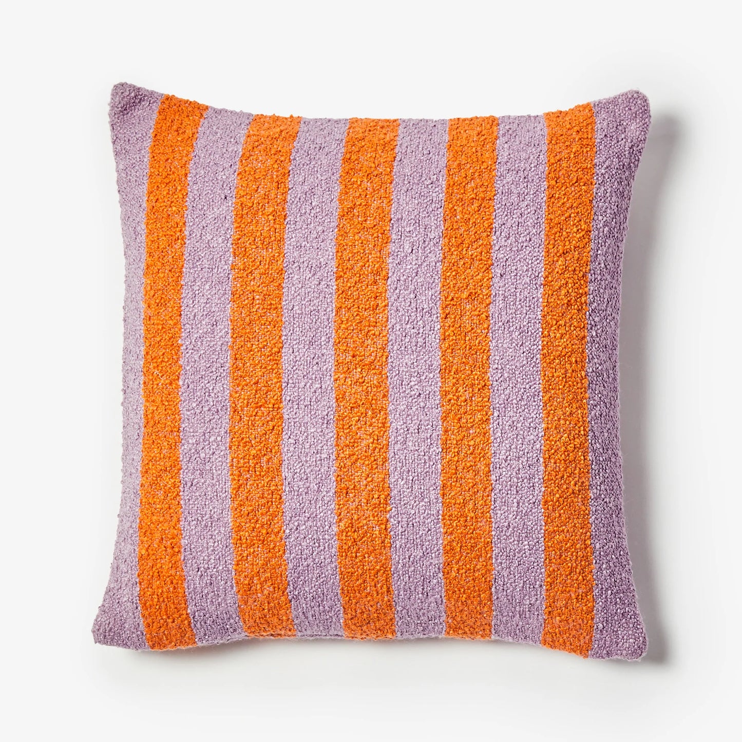 Boucle Stripe Orange Lilac Cushion