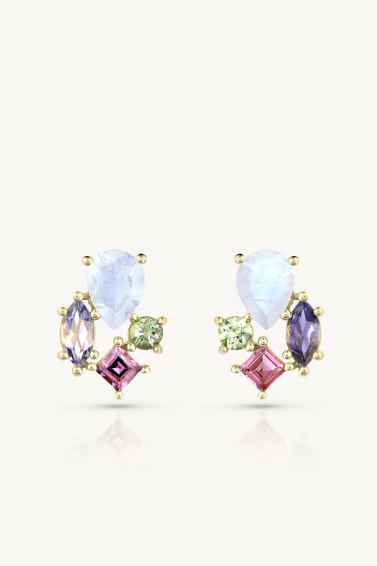 Fleur Gold Studs