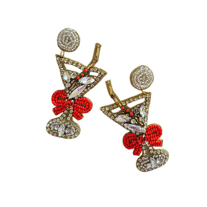 Festive Cocktail Beaded Earrings