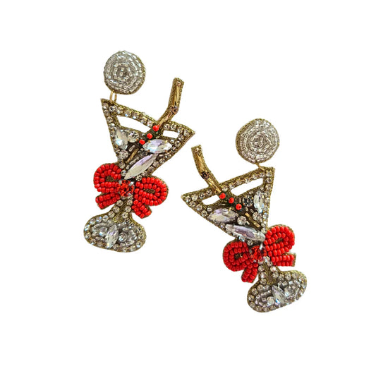 Festive Cocktail Beaded Earrings