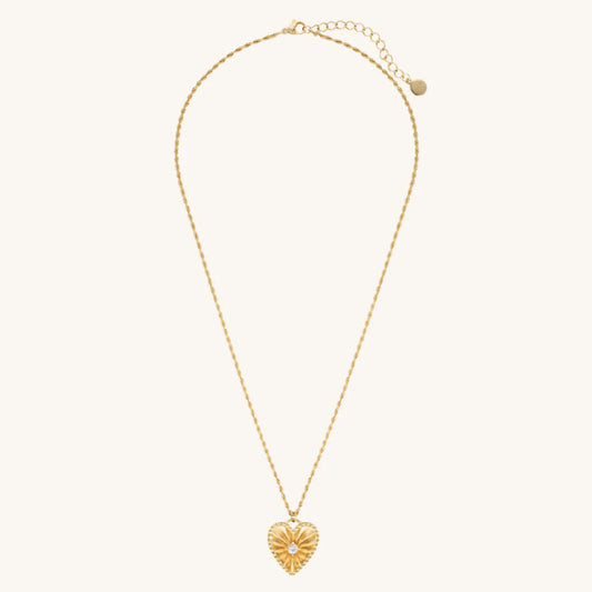 Sophie Heart Pendant Necklace (Gold)