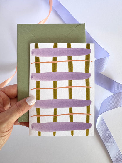 Gingham Greeting Card