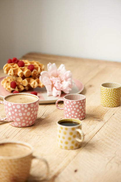 CHINO ESPRESSO PINK DOT