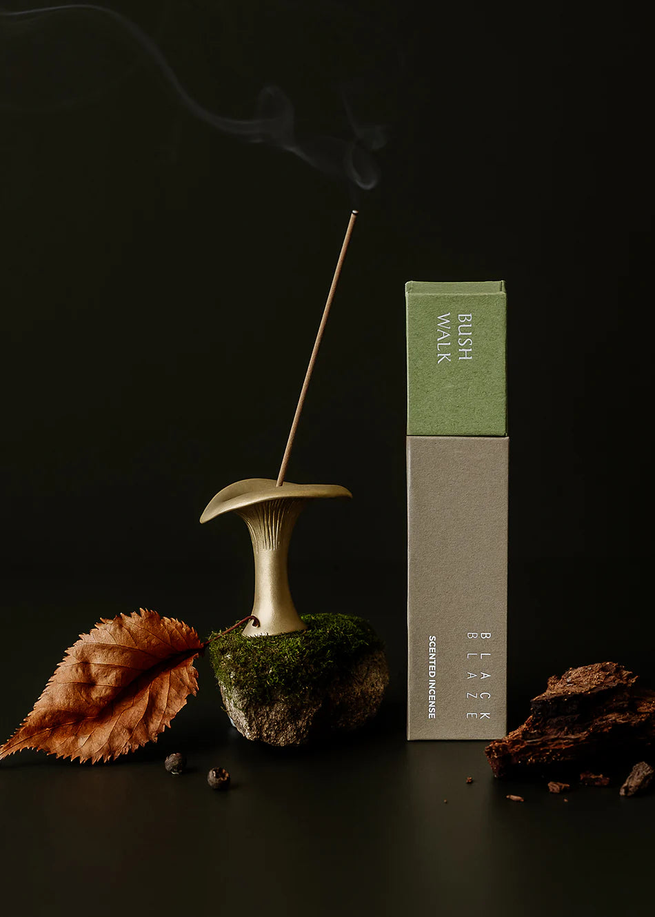 Mushroom Incense Burner - Gold