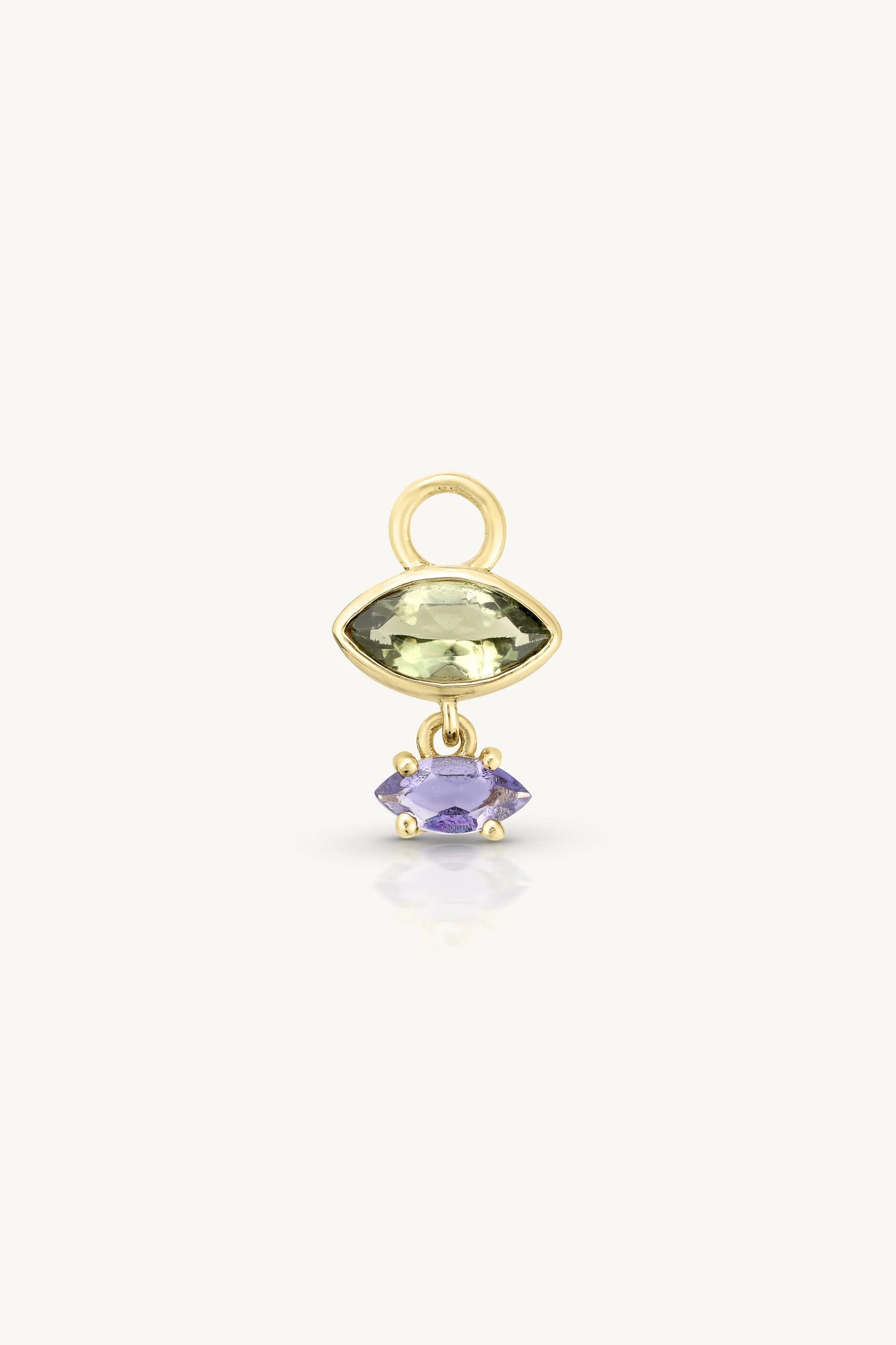Mila Apatite and Iolite Gold Charm