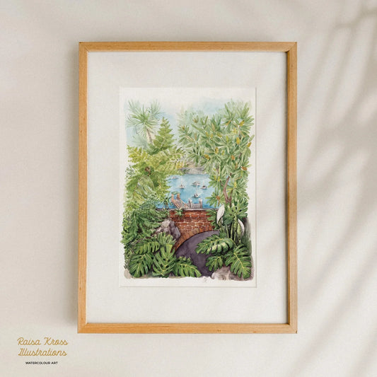 Lavender Bay Stairs - A4 Fine Art Print by Raisa Kross