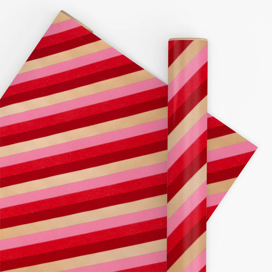 Peppermint Parade Scarlet Red Wrapping Paper 10m - In store Only