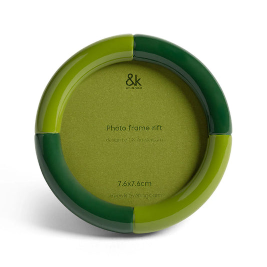 KLEVERING- Photo frame rift round small - green