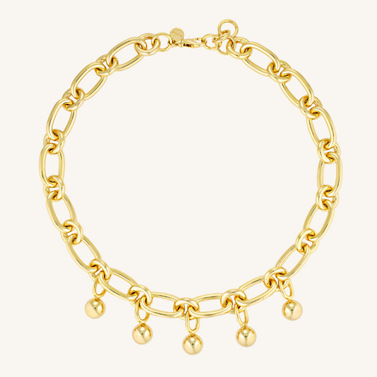 Sphere Chain Necklace - Gold