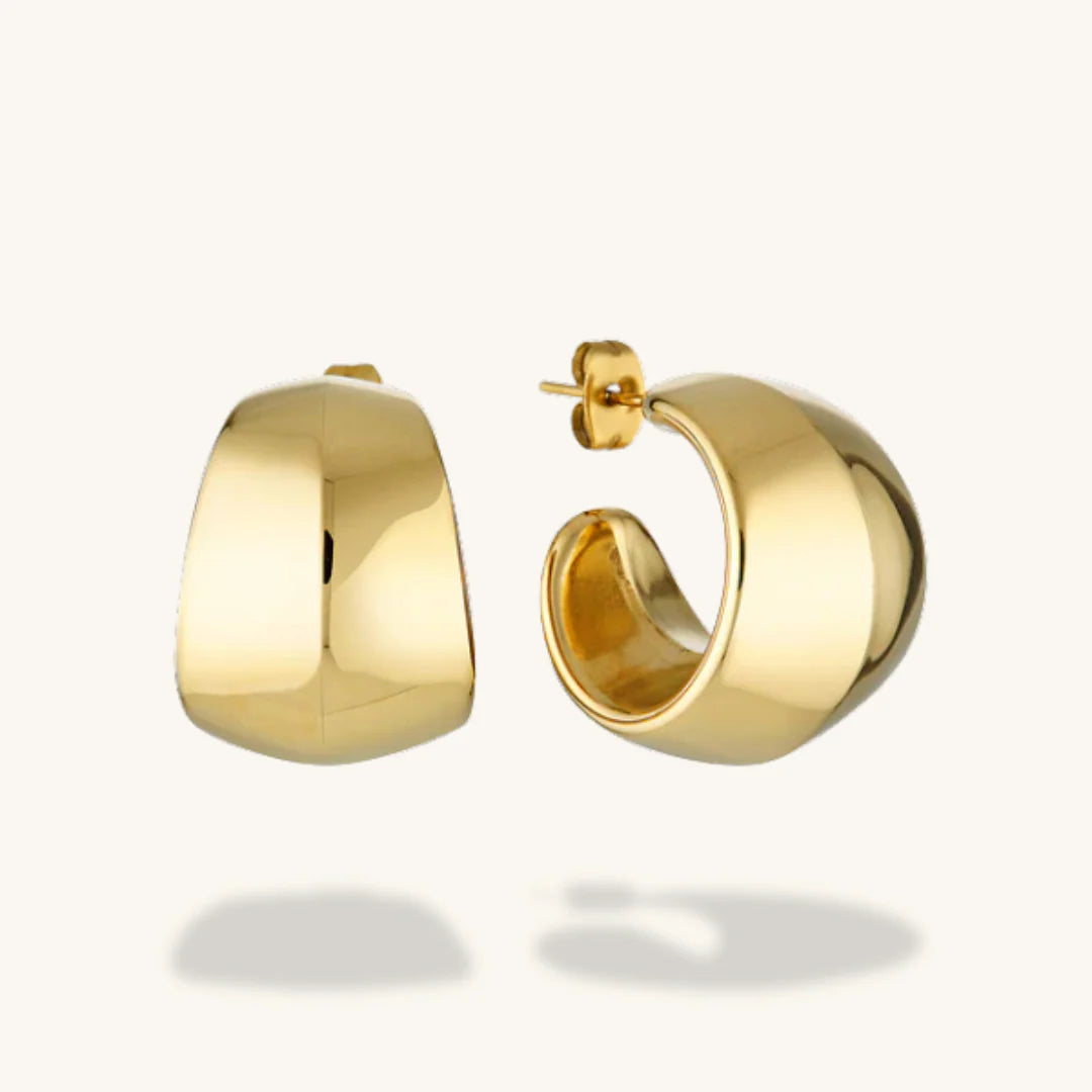 Piper Chunky Hoop Earrings (Gold)