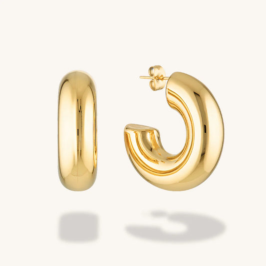 Tigga Tube Hoops - Gold