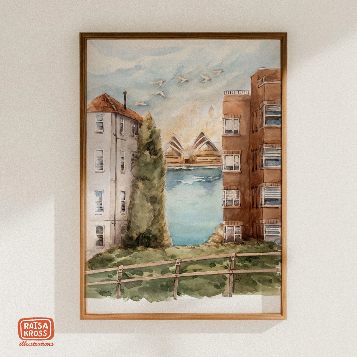 Sydney Opera House from Beulah Street - A4 Fine Art Print by Raisa Kross