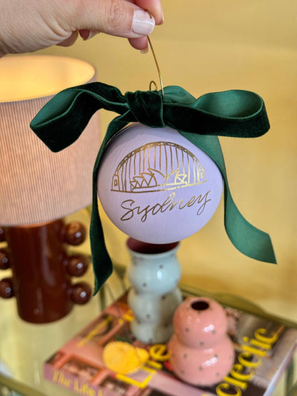 Hand-painted Time Capsule Christmas Bauble