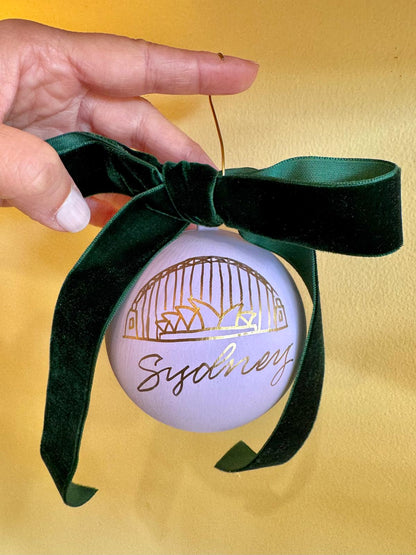 Hand-painted Time Capsule Christmas Bauble