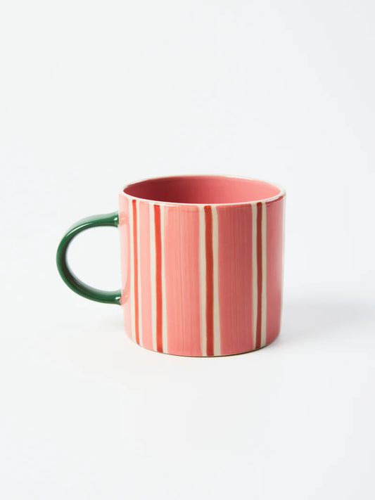 BLOOMIE PINK STRIPE MUG