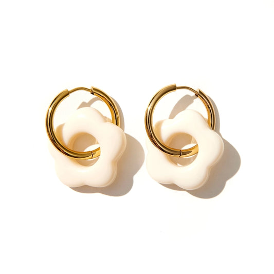 Gloria Hoops - Cream with Gold