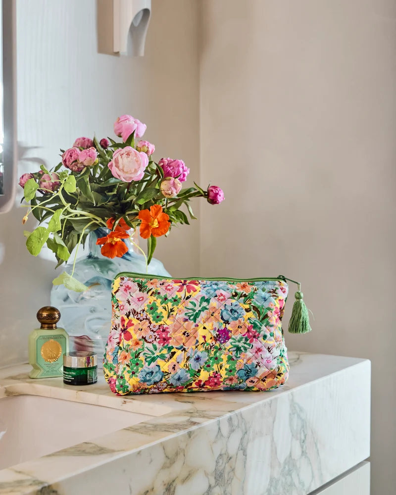 Alfresco Quilted Cotton Toiletry Purse